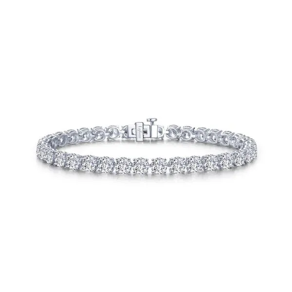 Sterling Silver CZ Tennis Bracelet, 7.25