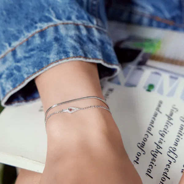 Sterling Silver Geometric Cubic Zirconia Bracelet Image 2 Orin Jewelers Northville, MI