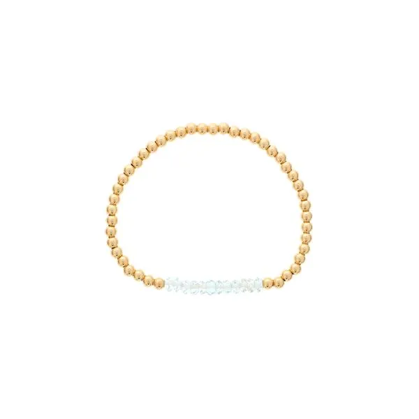 Yellow Gold Filled Birthstone Bracelet With Faceted Blue Topaz Beads Orin Jewelers Northville, MI