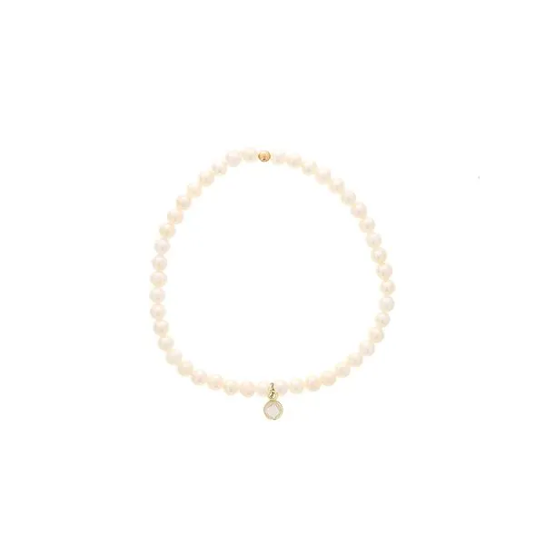 4mm Pearl Bracelet With Quartz Bezel Charm Orin Jewelers Northville, MI