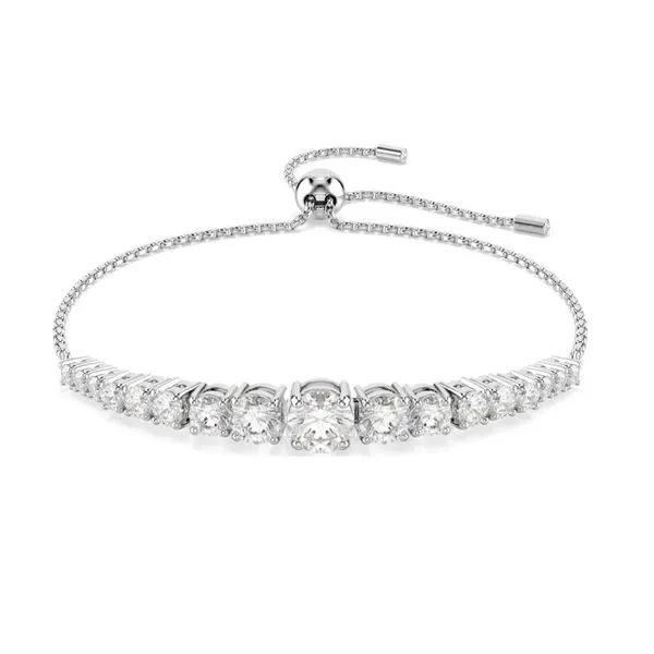 Swarovski Matrix bracelet, Gradient of round cuts, White, Rhodium plated Orin Jewelers Northville, MI