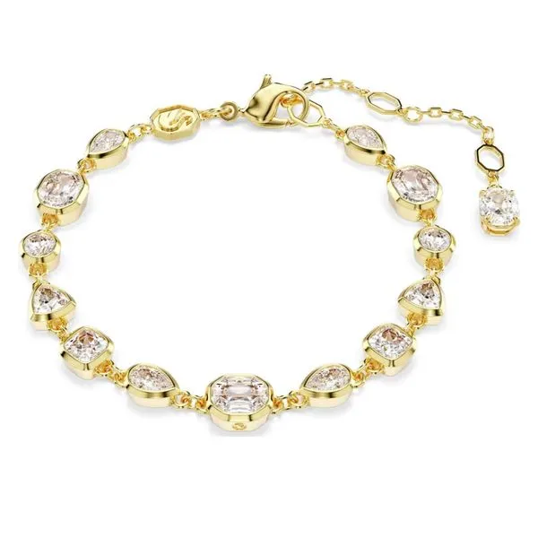 Swarovski Imber Tennis Bracelet, Mixed Cuts, White, Gold-Tone Plated Orin Jewelers Northville, MI