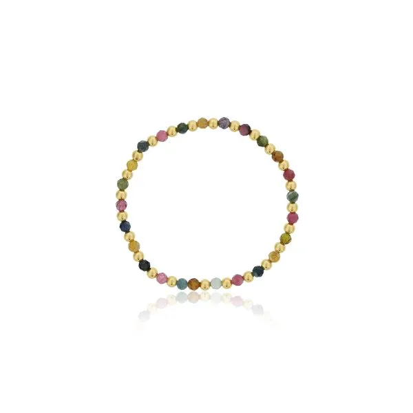 Alternating Tourmaline & Yellow Gold Filled Bead Bracelet Orin Jewelers Northville, MI