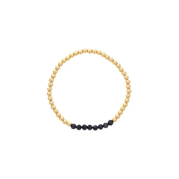 Yellow Gold Filled Birthstone Bracelet With Faceted Sapphire Beads Orin Jewelers Northville, MI