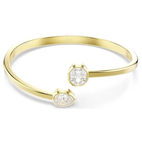 Swarovski Imber bangle - Mixed cuts, White, Gold-tone plated Orin Jewelers Northville, MI
