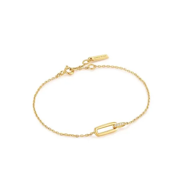 Sterling Silver Gold Plated Glam Interlock Bracelet Orin Jewelers Northville, MI