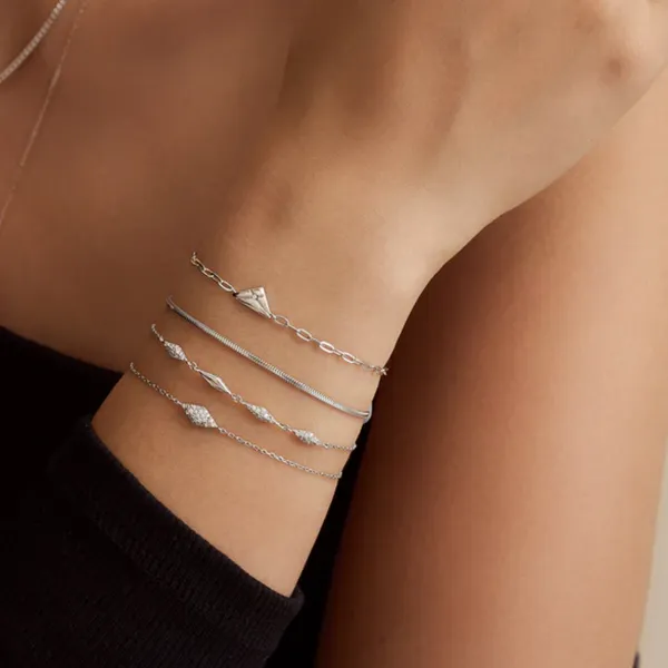 Sterling Silver Multi Sparkle Bracelet Image 2 Orin Jewelers Northville, MI