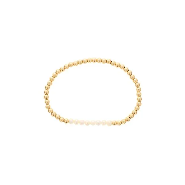 Yellow Gold Filled Birthstone Bracelet With Freshwater Pearls Orin Jewelers Northville, MI
