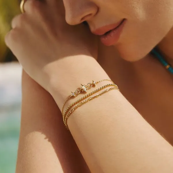 Sterling Silver Gold Plated Beaded Bracelet Image 3 Orin Jewelers Northville, MI
