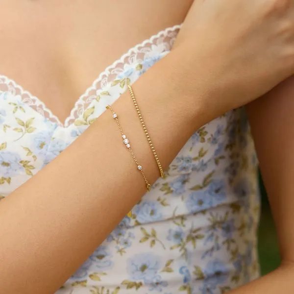 Sterling Silver Gold Plated Station Bracelet Image 3 Orin Jewelers Northville, MI