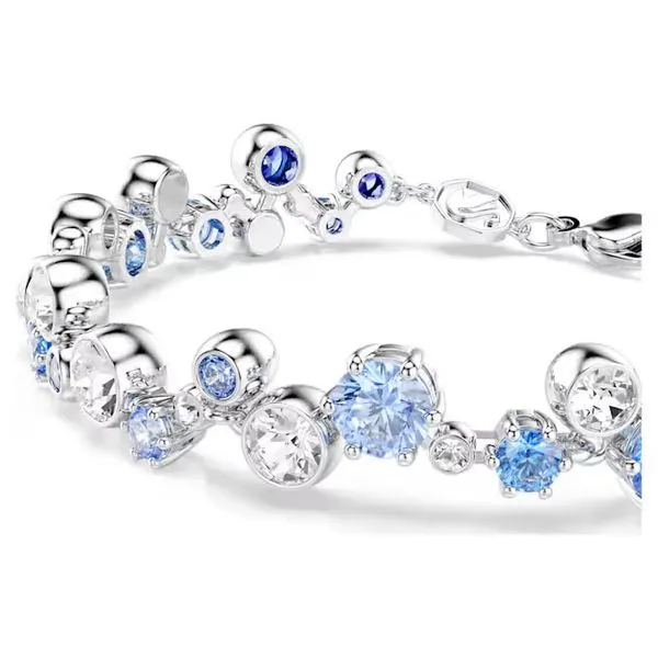 Swarovski Constella Bracelet, Mixed Cuts, Blue, Rhodium Plated Image 2 Orin Jewelers Northville, MI