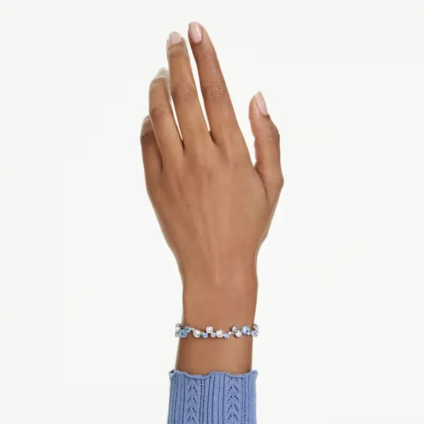 Swarovski Constella Bracelet, Mixed Cuts, Blue, Rhodium Plated Image 3 Orin Jewelers Northville, MI