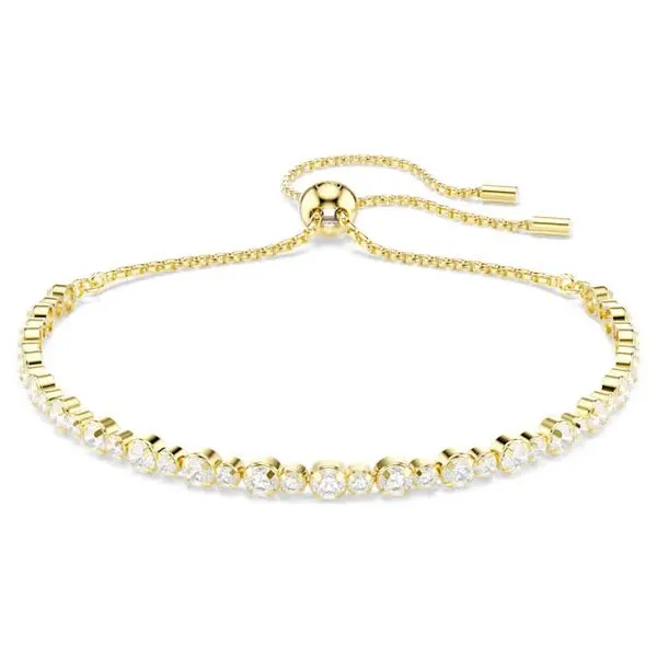 Swarovski Matrix Tennis Bracelet, Round Cut, White, Gold-Tone Plated Orin Jewelers Northville, MI