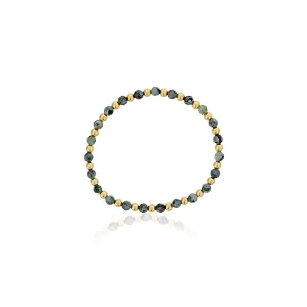 Alternating Emerald & Yellow Gold Filled Bead Bracelet Orin Jewelers Northville, MI