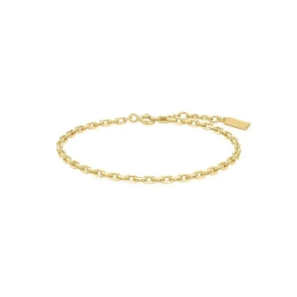 Sterling Silver Gold Plated Paper Clip Chain Bracelet By Ania Haie Orin Jewelers Northville, MI