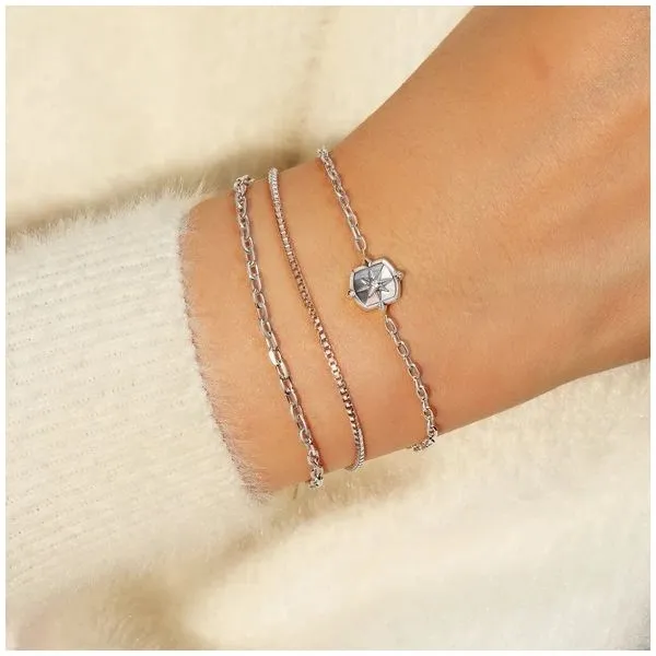 Sterling Silver Paper Clip Chain Bracelet By Ania Haie Image 3 Orin Jewelers Northville, MI