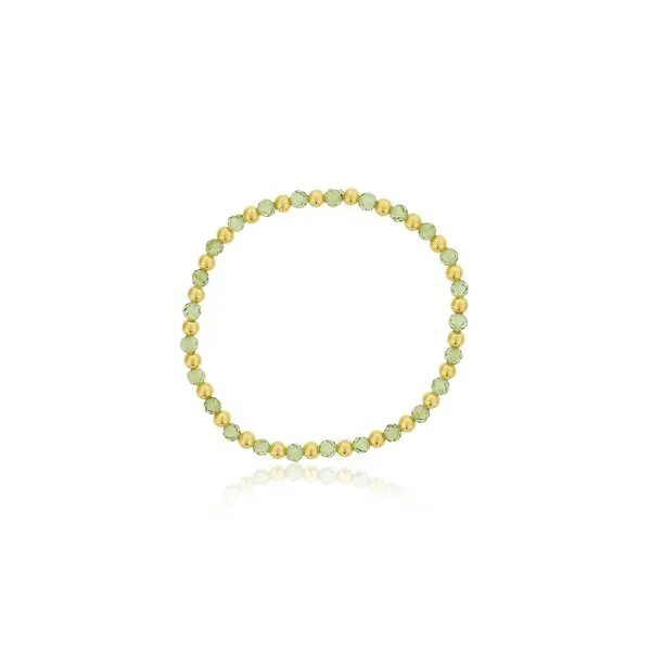 Genuine Peridot & Gold Filled Bead Bracelet Orin Jewelers Northville, MI