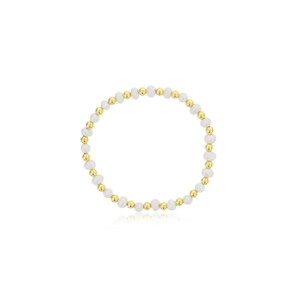 Alternating Pearl & Yellow Gold Filled Bead Bracelet Orin Jewelers Northville, MI
