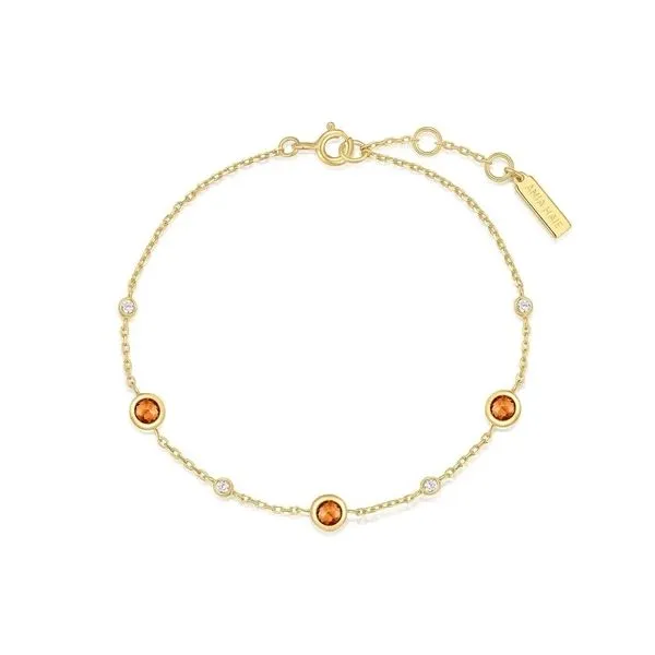 Sterling Silver Gold Plated Nano Gem Station Bracelet By Ania Haie Image 2 Orin Jewelers Northville, MI