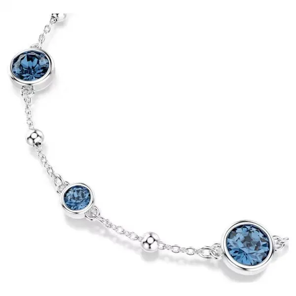 Swarovski Imber Bracelet, Round Cut, Blue, Rhodium Plated Image 2 Orin Jewelers Northville, MI