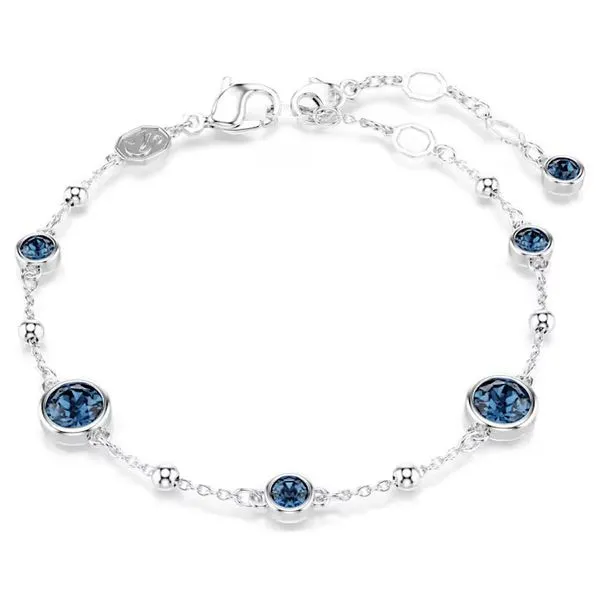 Swarovski Imber Bracelet, Round Cut, Blue, Rhodium Plated Orin Jewelers Northville, MI