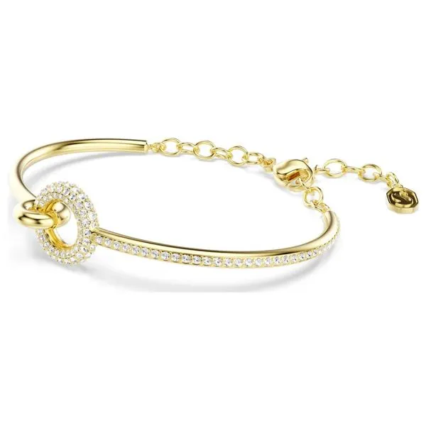 Swrovski Dextera Bangle - Round Cut, White, Gold-Tone Plated Image 2 Orin Jewelers Northville, MI