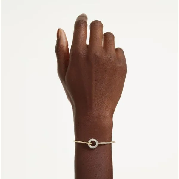 Swrovski Dextera Bangle - Round Cut, White, Gold-Tone Plated Image 3 Orin Jewelers Northville, MI