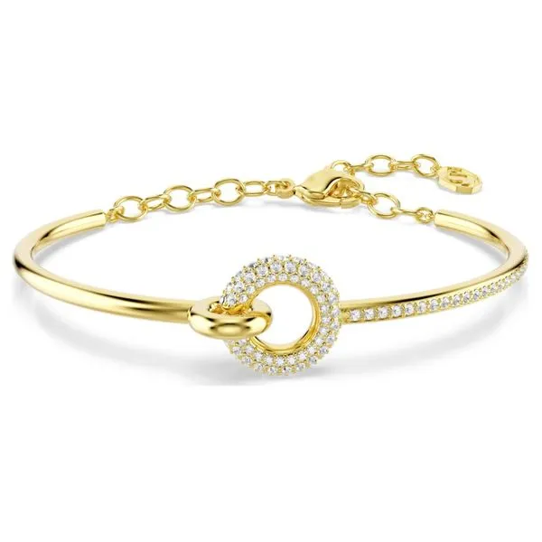 Swrovski Dextera Bangle - Round Cut, White, Gold-Tone Plated Orin Jewelers Northville, MI