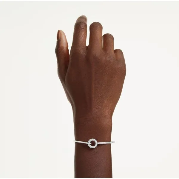 Swarovski Dextera Bangle - Round Cut, White, Rhodium Plated Image 3 Orin Jewelers Northville, MI