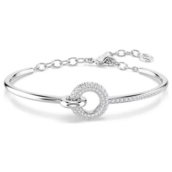 Swarovski Dextera Bangle - Round Cut, White, Rhodium Plated Orin Jewelers Northville, MI