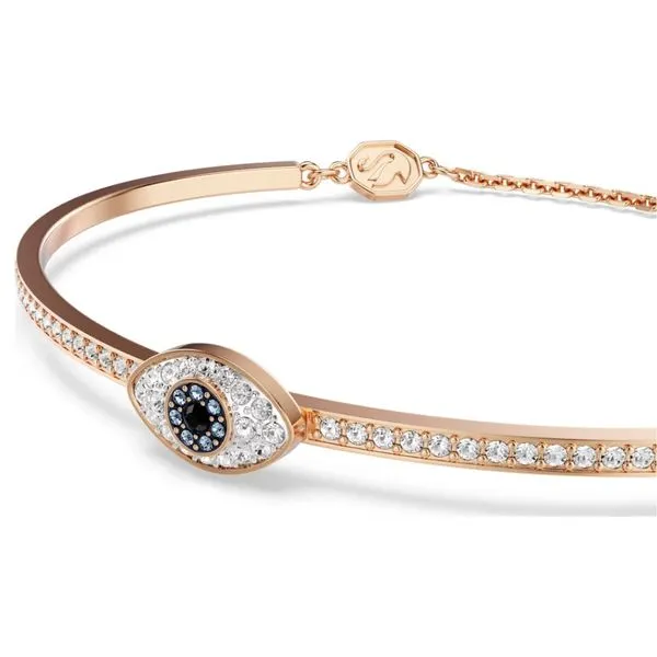 Swarovski Symbolica Bangle - Eye, Multicolored, Rose Gold-Tone Plated Image 2 Orin Jewelers Northville, MI