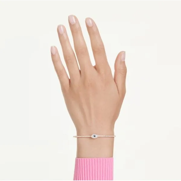 Swarovski Symbolica Bangle - Eye, Multicolored, Rose Gold-Tone Plated Image 3 Orin Jewelers Northville, MI