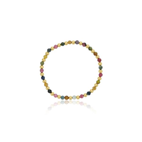 Alternating Tourmaline & Yellow Gold Filled Bead Bracelet Orin Jewelers Northville, MI