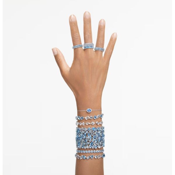 Swarovski Gema Bracelet - Mixed Cuts, Blue Image 2 Orin Jewelers Northville, MI