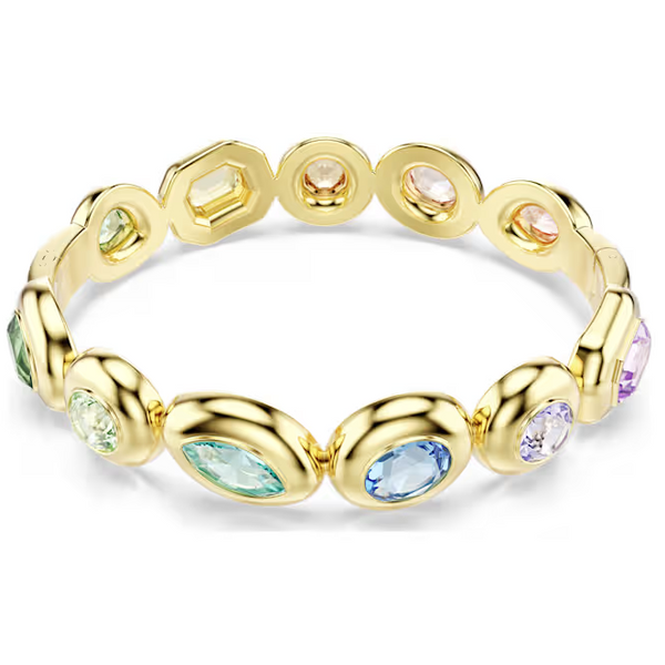 Swarovski Gema Bangle - Mixed Cuts, Multicolored, Gold-Tone Plated Orin Jewelers Northville, MI