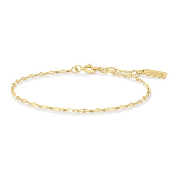 Sterling Silver Gold Plated Gold Textured Chain Bracelet By Ania Haie Orin Jewelers Northville, MI