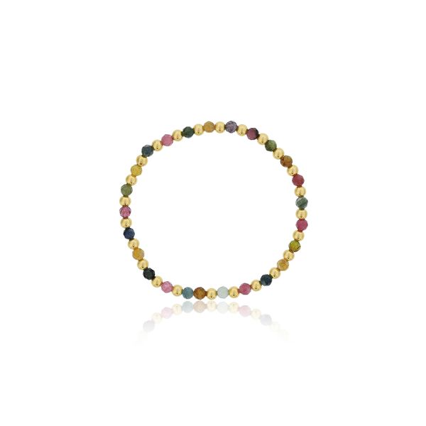 Alternating Tourmaline & Yellow Gold Filled Bead Bracelet Orin Jewelers Northville, MI