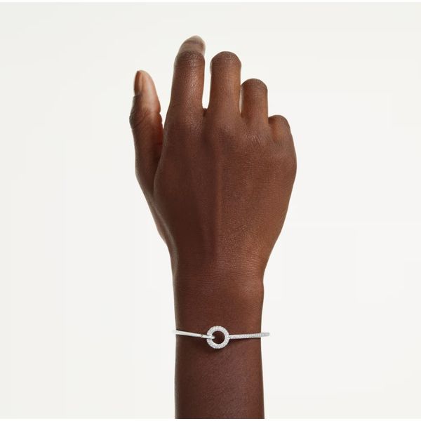 Swarovski Dextera Bangle - Round Cut, White, Rhodium Plated Image 3 Orin Jewelers Northville, MI
