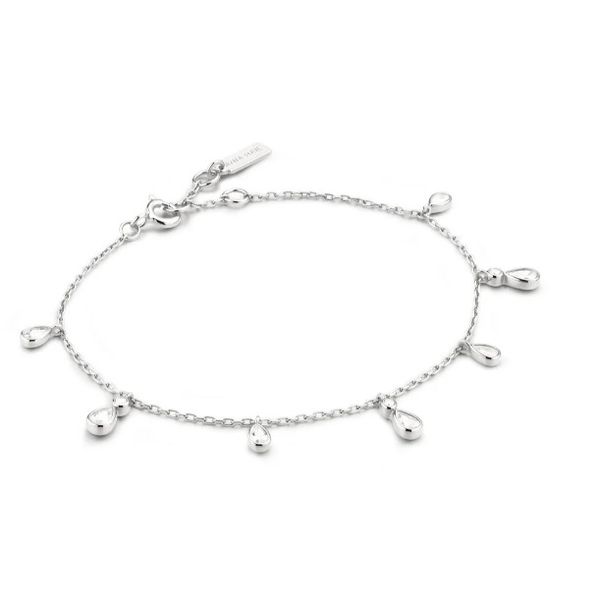 Silver Bezel-Set Teardrop Dangle Station Bracelet By Ania Haie Orin Jewelers Northville, MI