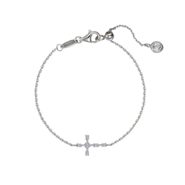 Sterling Silver Cross Bracelet With CZs Orin Jewelers Northville, MI