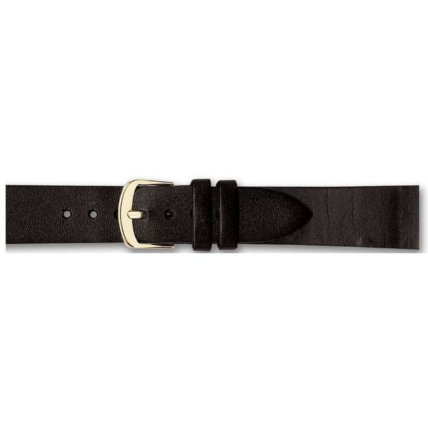 Genuine Calfskin Leather Watch Band, 18mm Black Orin Jewelers Northville, MI