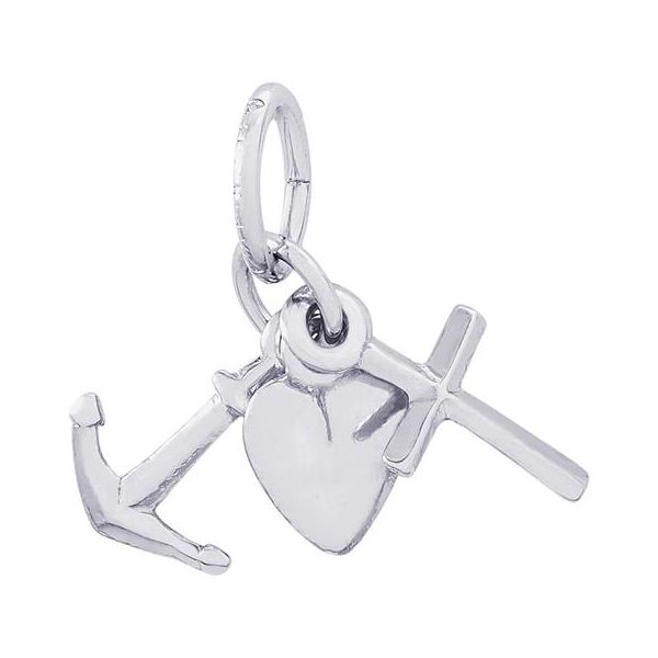 Sterling Silver Faith, Hope, Charity Charm Orin Jewelers Northville, MI