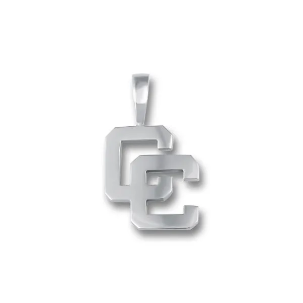 Sterling Silver CC Small Block Pendant Orin Jewelers Northville, MI