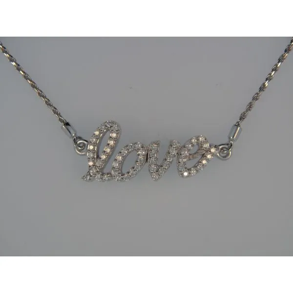 Lady's SS Adjustable Love Bolo Necklace w/CZs Orin Jewelers Northville, MI