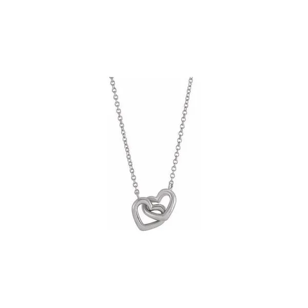 Sterling Silver Interlocking Heart Necklace Orin Jewelers Northville, MI
