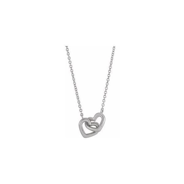 Sterling Silver Interlocking Heart Necklace Orin Jewelers Northville, MI