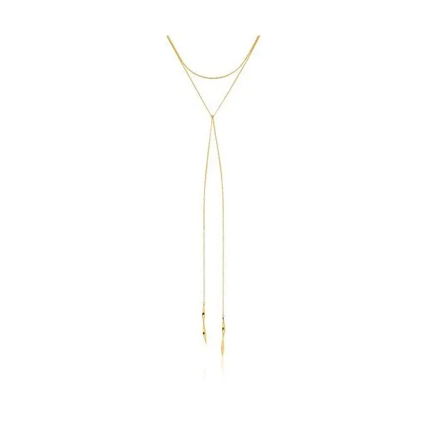 Sterling Silver Gold Plated Helix Lariat Necklace by Ania Haie Orin Jewelers Northville, MI