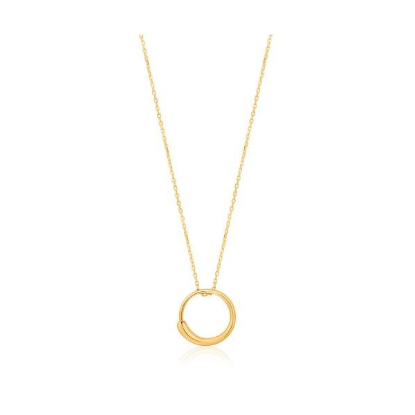 Sterling Silver Gold Plated Luxe Circle Necklace by Ania Haie Orin Jewelers Northville, MI