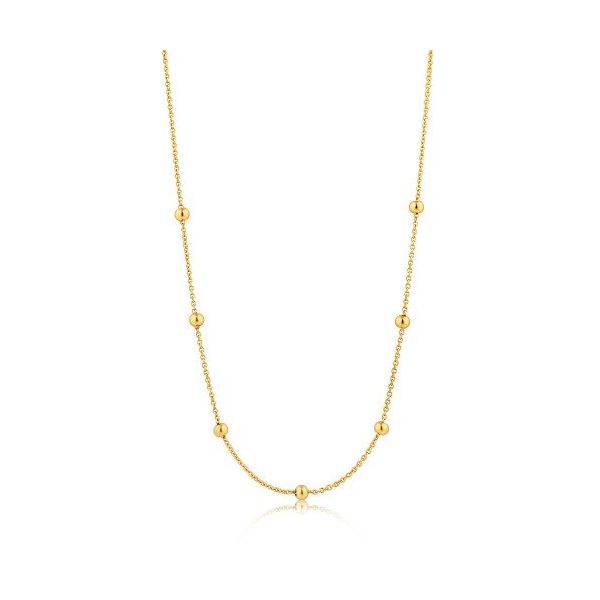 Sterling Silver Gold Plated Orbit Beaded Necklace by Ania Haie Orin Jewelers Northville, MI