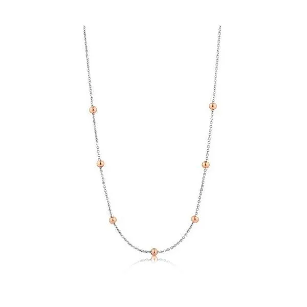 Sterling Silver & Gold Plated Orbit Beaded Necklace By Ania Haie Orin Jewelers Northville, MI
